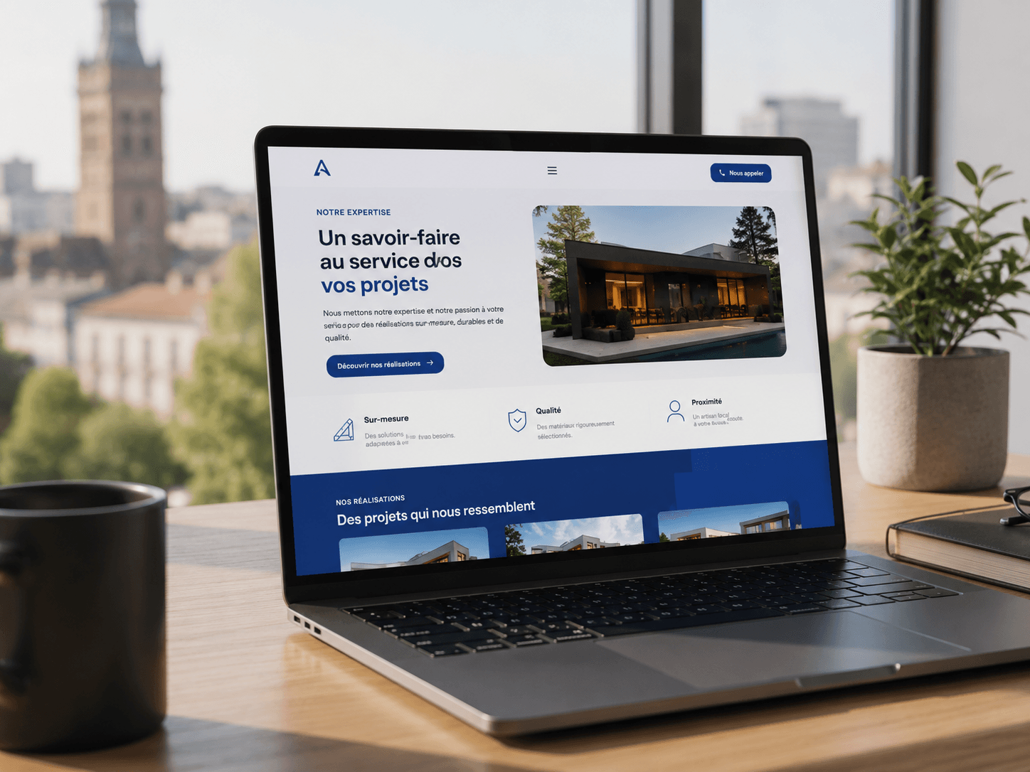 Exemple de site internet réalisé pour une entreprise à Belfort