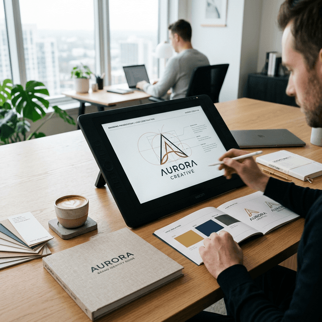 Processus de création identité visuelle et branding — graphiste OSIOM Besançon